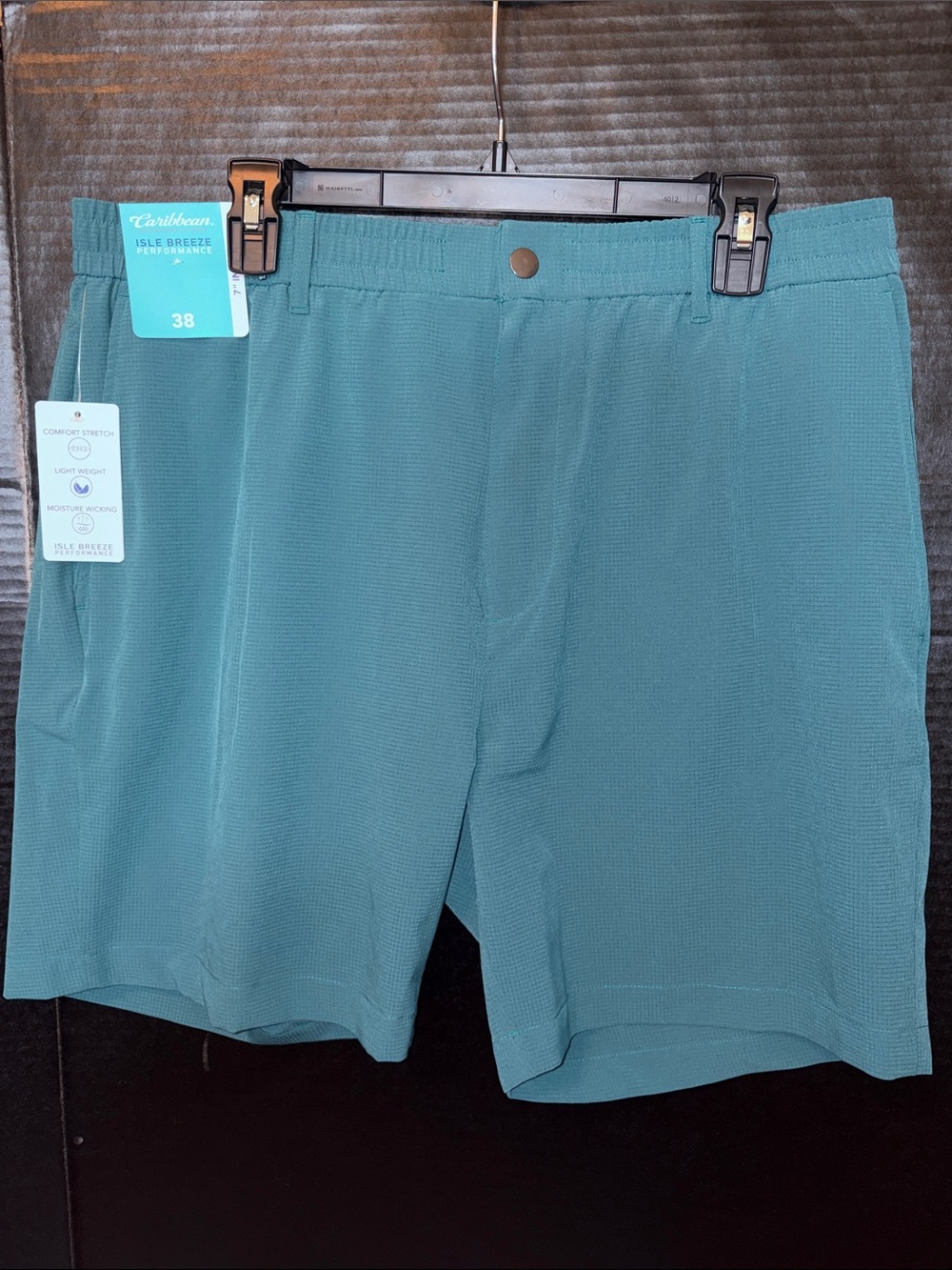 Caribbean Men's Performance Shorts - Teal Blue